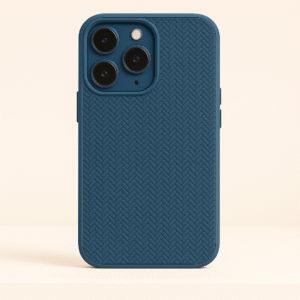 Protectly Premium iPhone Case – Deep Blue Weave
